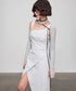 Diagonal Cut Dress